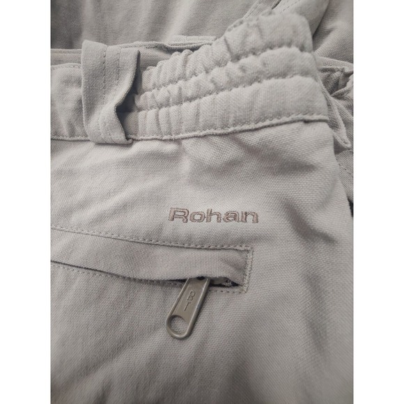 Rohan On Route Trousers Mens 34 Pants Chino Khaki Beige Gorpcore Performance Zip - Picture 1 of 8